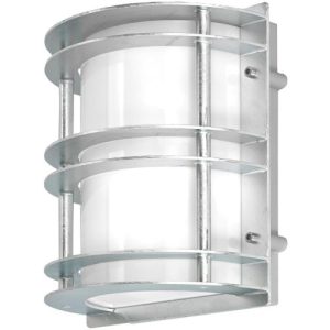 ELSTEAD STOCKHOLM 1 LIGHT FLUSH LIGHT - GALVANISED WITH OPAL GLASS