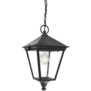 ELSTEAD TURIN 1 LIGHT CHAIN LANTERN - BLACK