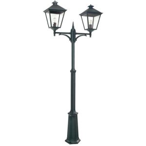 ELSTEAD TURIN GRANDE 2 LIGHT TWIN LAMP POST - BLACK