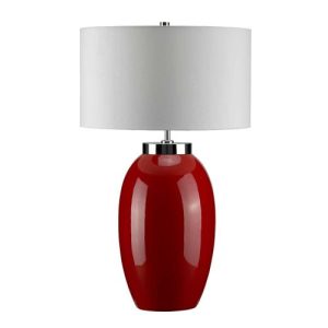 ELSTEAD VICTOR 1 LIGHT LARGE TABLE LAMP - RED