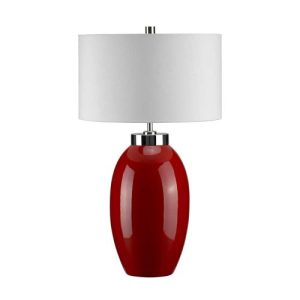 ELSTEAD VICTOR 1 LIGHT SMALL TABLE LAMP - RED