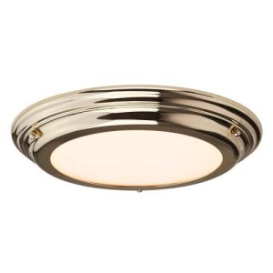 ELSTEAD WELLAND 1 LIGHT FLUSH LIGHT - POLISHED BRASS