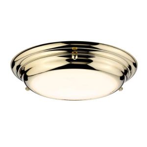 ELSTEAD WELLAND 1 LIGHT MINI LED FLUSH LIGHT - POLISHED BRASS