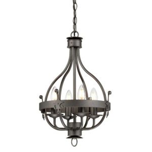 ELSTEAD WINDSOR 4 LIGHT PENDANT - GRAPHITE