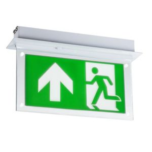 KNIGHTSBRIDGE 230V 2W RECESSED LED EMERGENCY EXIT SIGN