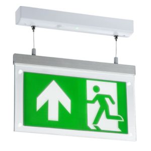 KNIGHTSBRIDGE 230V 2W LED SUSPENDED DOUBLE-SIDED EMERGENCY EXIT SIGN