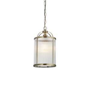 ENDON LAMBETH RIBBED 1LT PENDANT