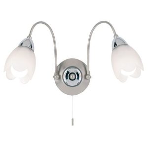 END 2-ARM POLISHED CHROME WALL FITTING