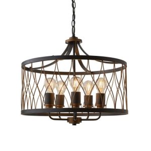 ENODON HESTON 5LT BLK/BRNZE PENDANT