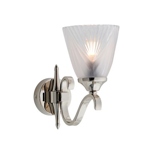 ENDON INTERIORS 1900 COLUMBIA NICKEL SINGLE WALL & DECO GLASS