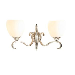 ENDON INTERIORS 1900 COLUMBIA NICKEL TWIN WALL & OPAL GLASS