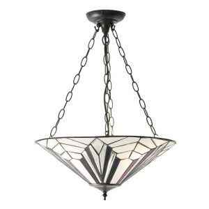 ENDON TIFFANY ASTORIA LARGE INVERTED 3LT PENDANT