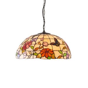 ENDON TIFFANY BUTTERFLY LARGE 3LT PENDANT