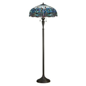 ENDON TIFFANY DRAGONFLY BLUE FLOOR
