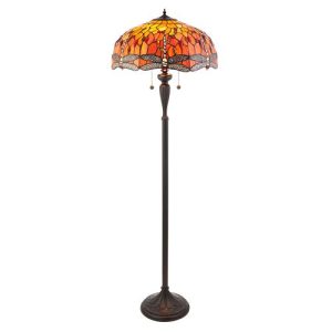 ENDON TIFFANY DRAGONFLY FLAME FLOOR