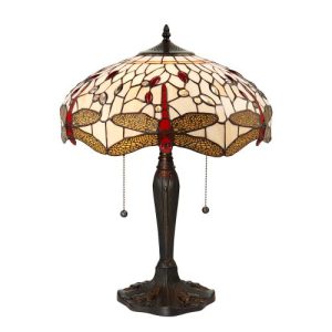 ENDON TIFFANY DRAGONFLY BEIGE MEDIUM TABLE