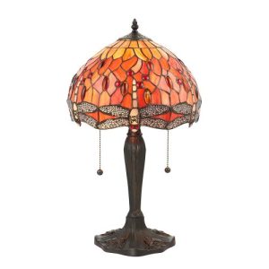 ENDON TIFFANY DRAGONFLY FLAME SMALL TABLE