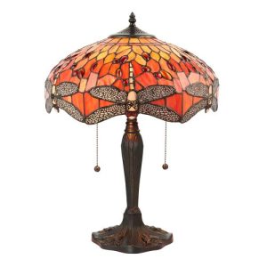 ENDON TIFFANY DRAGONFLY FLAME MEDIUM TABLE