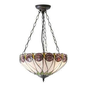 ENDON TIFFANY HUTCHINSON MEDIUM INVERTED 3LT PENDANT