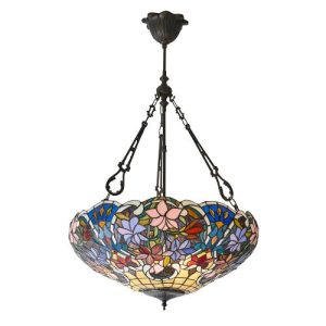 ENDON TIFFANY SULLIVAN LARGE INVERTED 3LT PENDANT