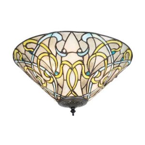 ENDON TIFFANY DAUPHINE MEDIUM 2LT FLUSH