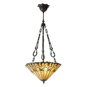 ENDON TIFFANY JAMELIA MEDIUM INVERTED 3LT PENDANT