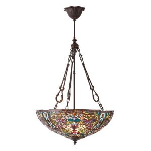 ENDON TIFFANY ANDERSON LARGE INVERTED 3LT PENDANT