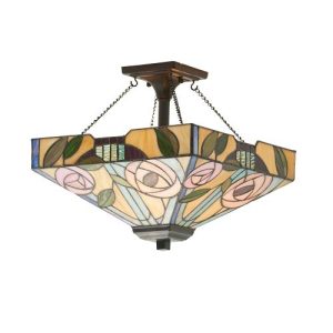 ENDON TIFFANY WILLOW MEDIUM 2LT SEMI FLUSH