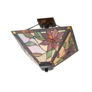 ENDON TIFFANY LELANI MEDIUM 2LT SEMI FLUSH