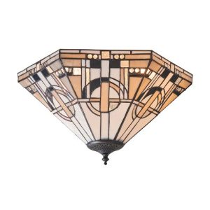 ENDON TIFFANY METROPOLITAN MEDIUM 2LT FLUSH