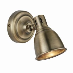 ENDON SINGLE LED ANTIQUE BRASS SURFACE SPOT (LAMP INC)