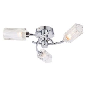 ENDON ZEUS 3LT SEMI FLUSH CEILING LIGHT