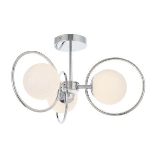 ENDON ORB 3LT SEMI FLUSH
