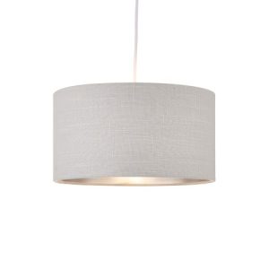 ENDON HIGHCLERE 12 INCH LIGHT GREY DRUM SHADE