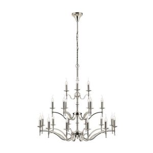 ENDON INTERIORS 1900 STANFORD NICKEL 21LT PENDANT