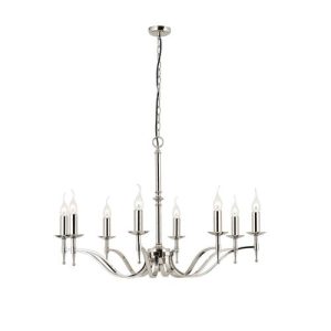 ENDON INTERIORS 1900 STANFORD NICKEL 8LT PENDANT