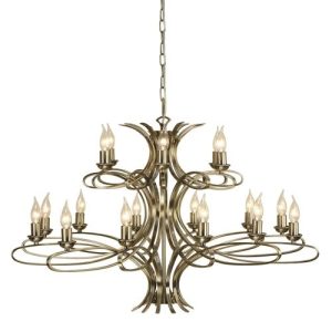 ENDON INTERIORS 1900 PENN BRUSHED BRASS 18LT PENDANT