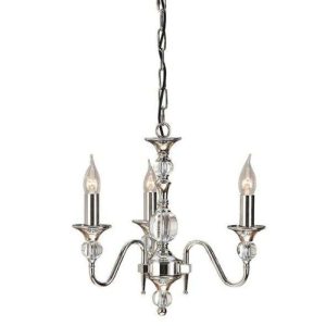 ENDON INTERIORS 1900 POLINA NICKEL 3LT PENDANT