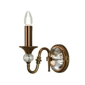 ENDON INTERIORS 1900 POLINA ANTIQUE BRASS SINGLE WALL