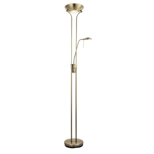 ENDON MOTHER & CHILD ANTIQUE BRASS FLOOR LAMP