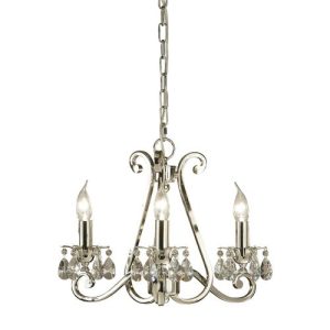ENDON INTERIORS 1900 OKSANA NICKEL 3LT PENDANT