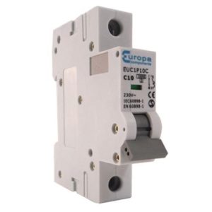 EUROPA 10A C-TYPE SINGLE POLE MCB