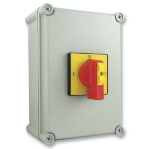 EUROPA 25A 4 POLE ISOLATOR SWITCH (LARGER ENCLOSURE)