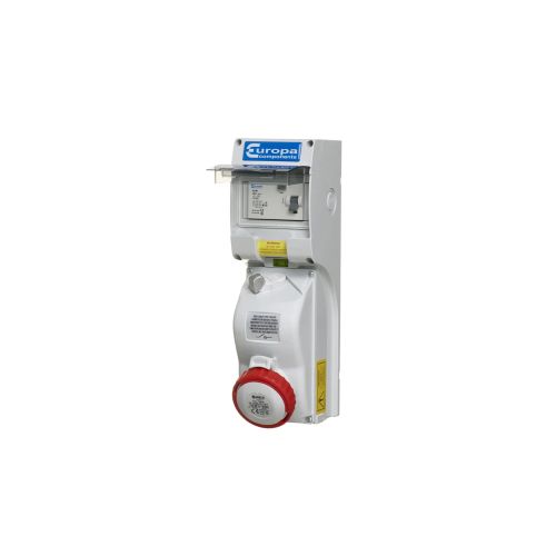 EUROPA IP65 32A 3P+N+E 400V RCD SOCKET WITH 40A 30MA RCCB