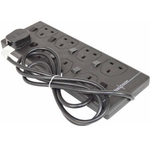 SP82 8-G SURGE PROTECTED 2M IND SWITCHED BLACK