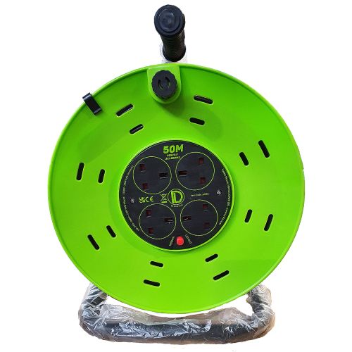 LYVIA 50M 13A 4-SKT METAL FRAME REEL M950