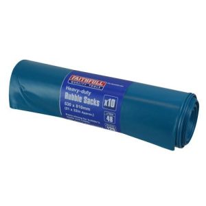 FAITHFULL H/DUTY BLUE REFUSE SACKS (10)