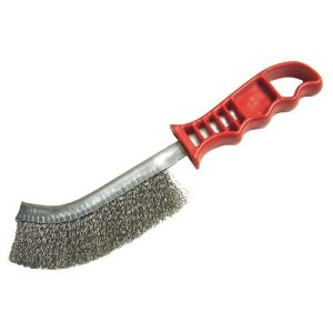 FAITHFULL WIRE SCRATCH BRUSH STEEL RED HANDLE