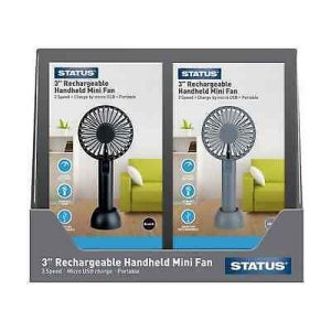 3.0" RECHARGEABLE HAND HELD MINI FAN