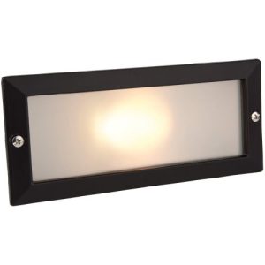 FIRSTLIGHT BRICK LIGHT - WITHOUT LOUVRE BLACK WITH OPAL GLASS